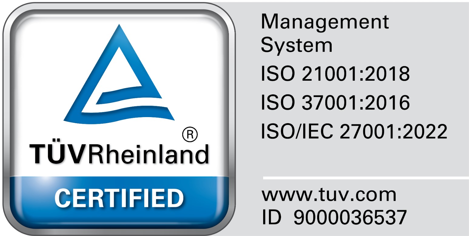 TÜV Rheinland 21001 37001 27001